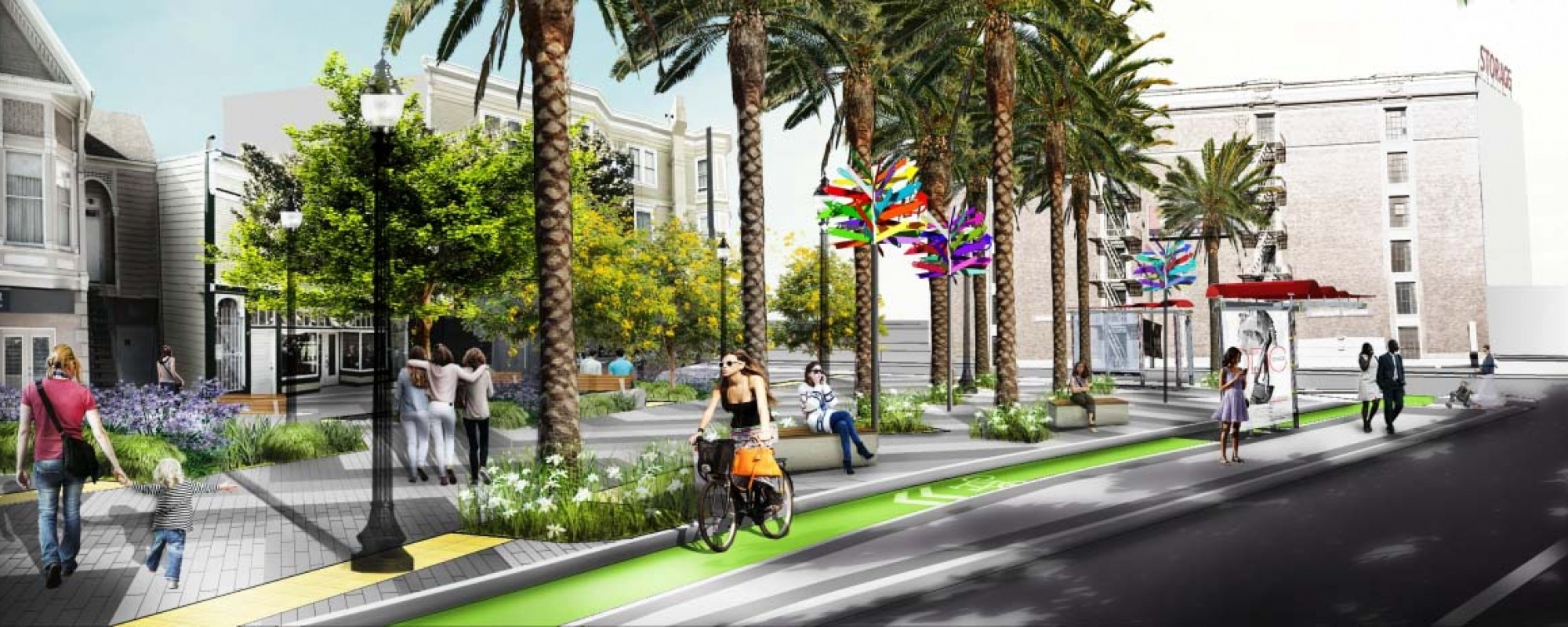 Masonic Avenue Streetscape Improvement Project rendering