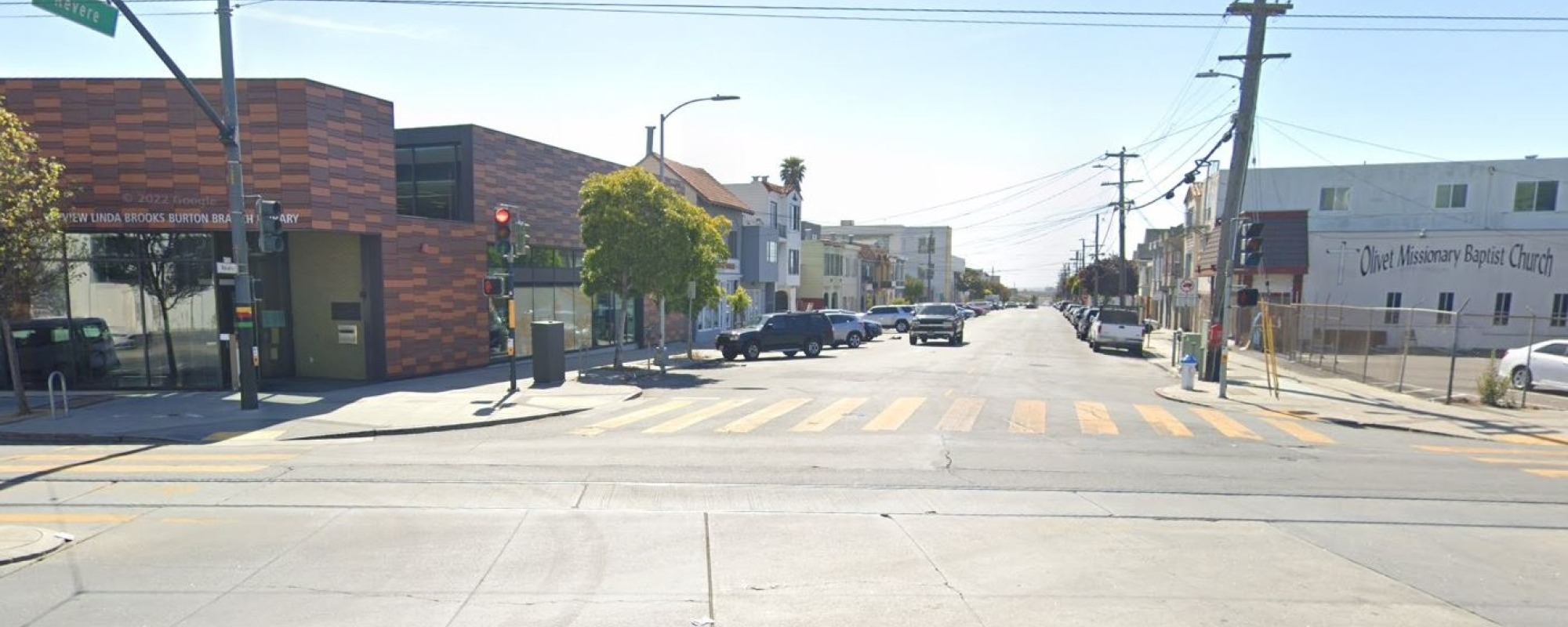 Street view of 3rd Street and Revere Street Intersection