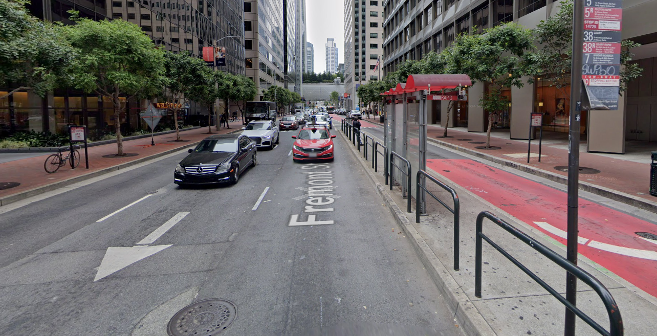 Street level view of Transit U streets