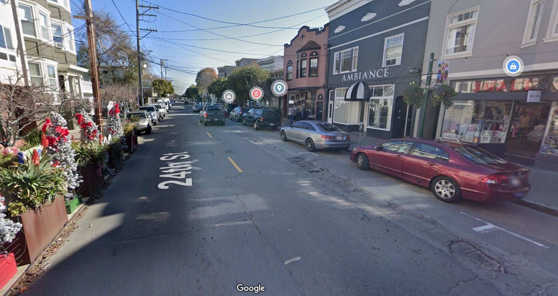 Street level view of 24th Street in Noe Valley