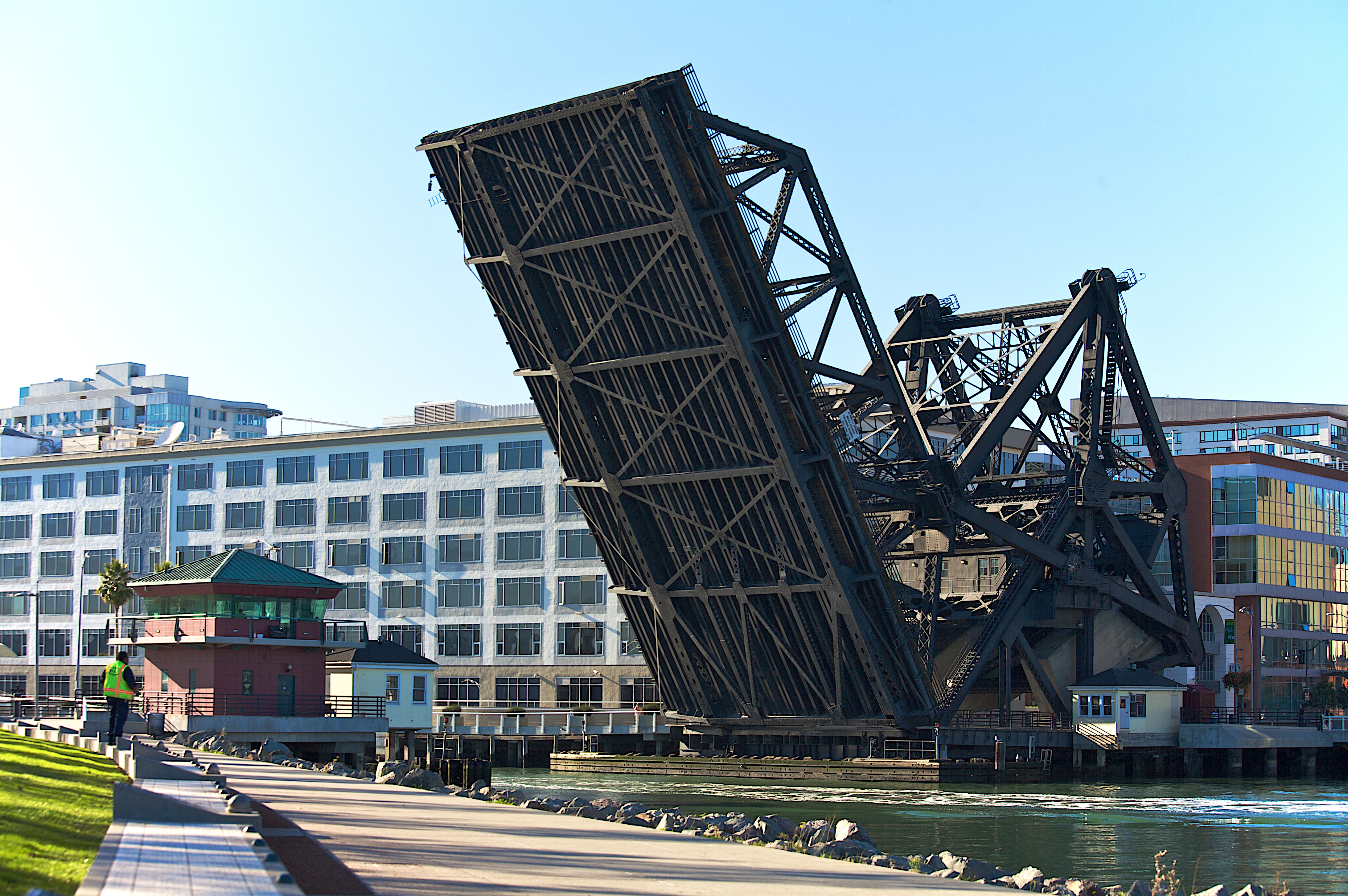 Third Street Bridge in the open position. Photo by EvleenSF | Flickr