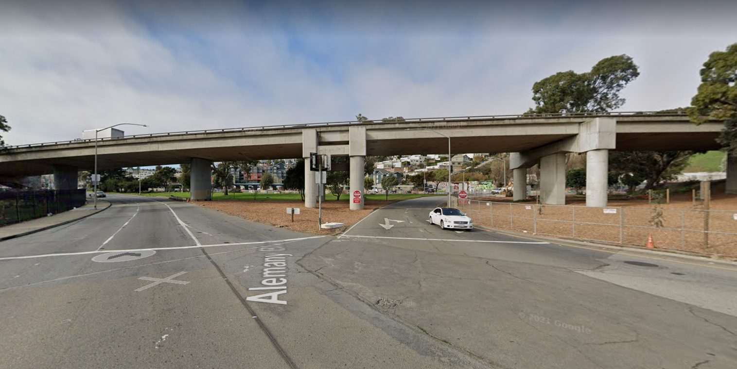 Current Street View of Alemany Interchange