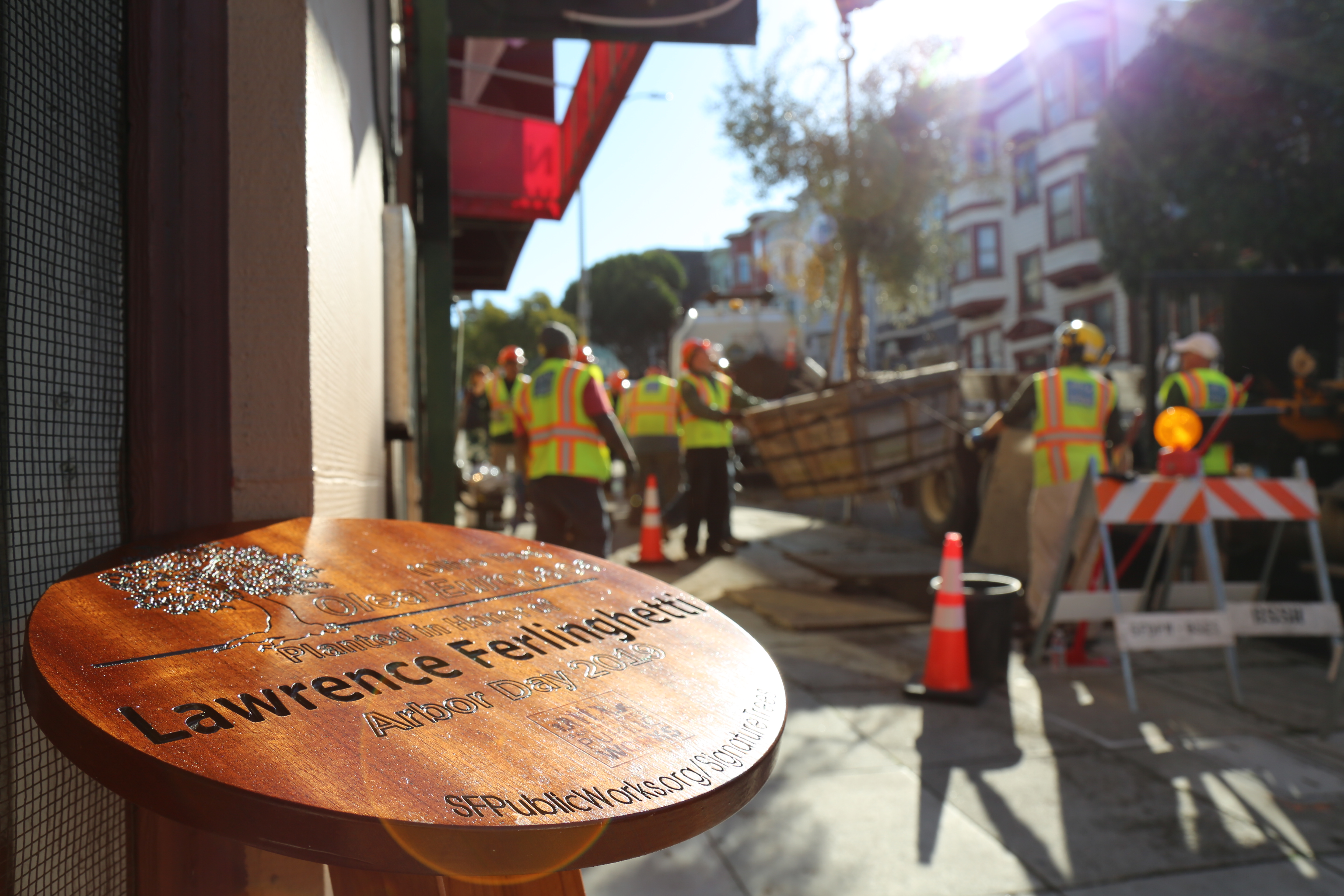 Lawrence Ferlinghetti tree planting