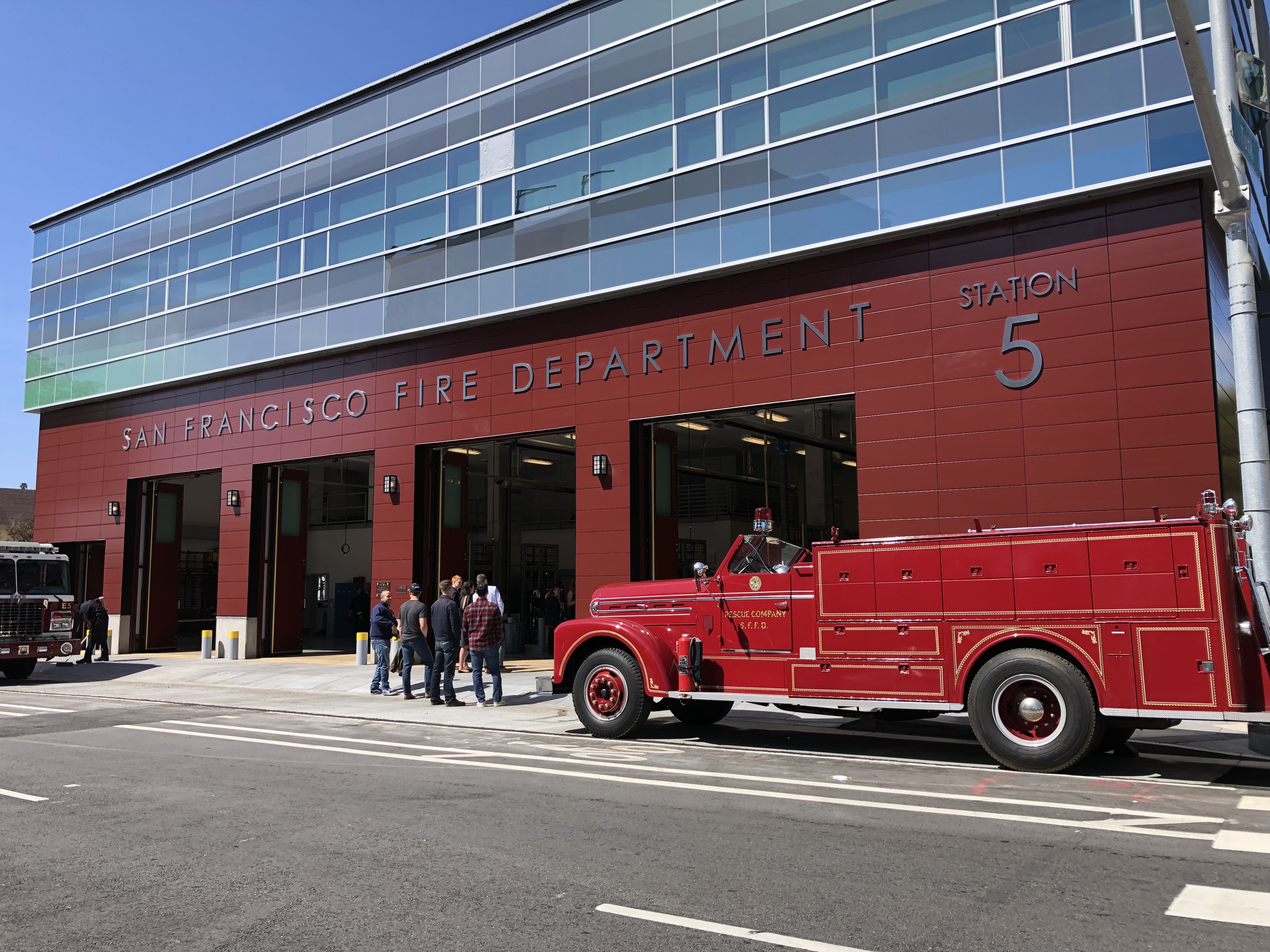 The front of San Francisco Fire Department Fire Station 5