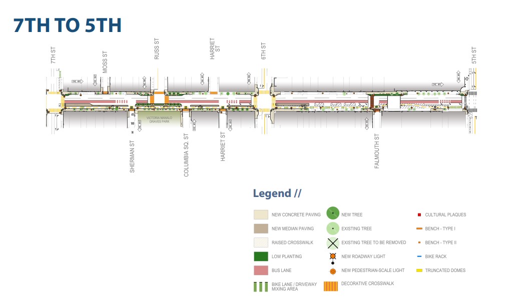 Folsom Streetscape Map 7th to 5th