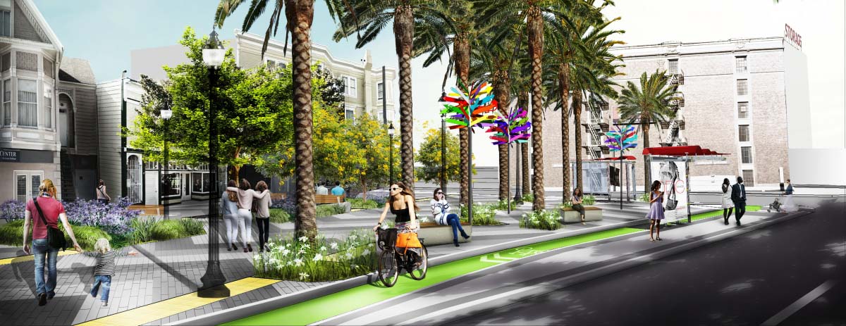 Masonic Avenue Streetscape Improvement Project rendering