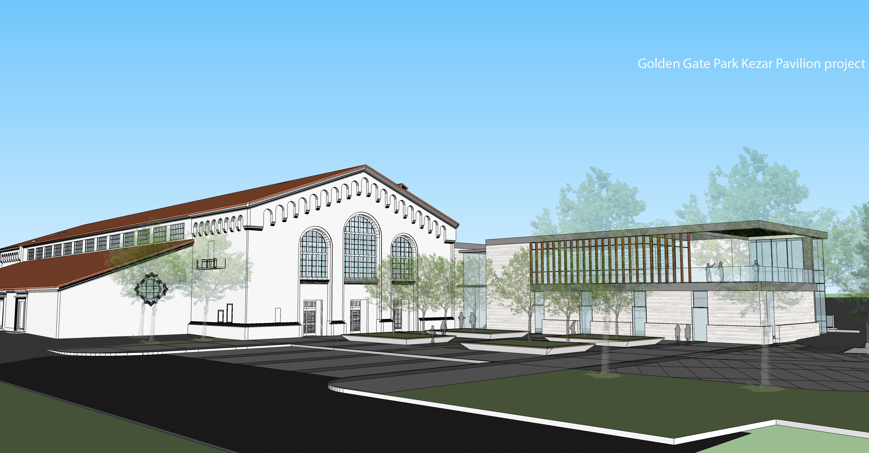 A rendering of the Kezar Pavilion project. 