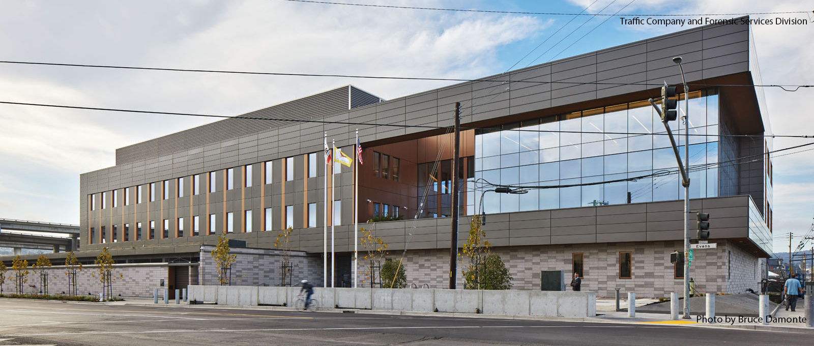 The exterior of the Traffic Company and Forensic Services Division.