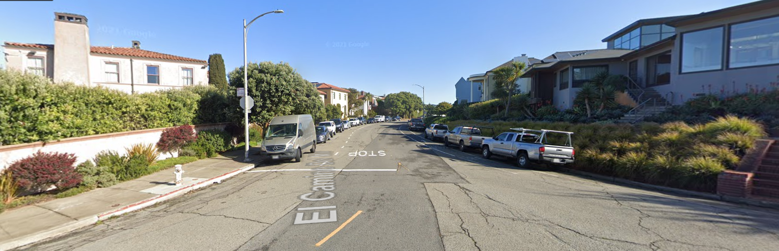 Street View of El Camino Del Mar