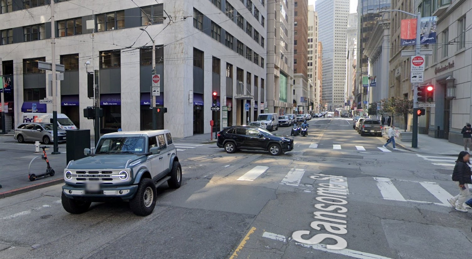 Sacramento Street and Sansome Street