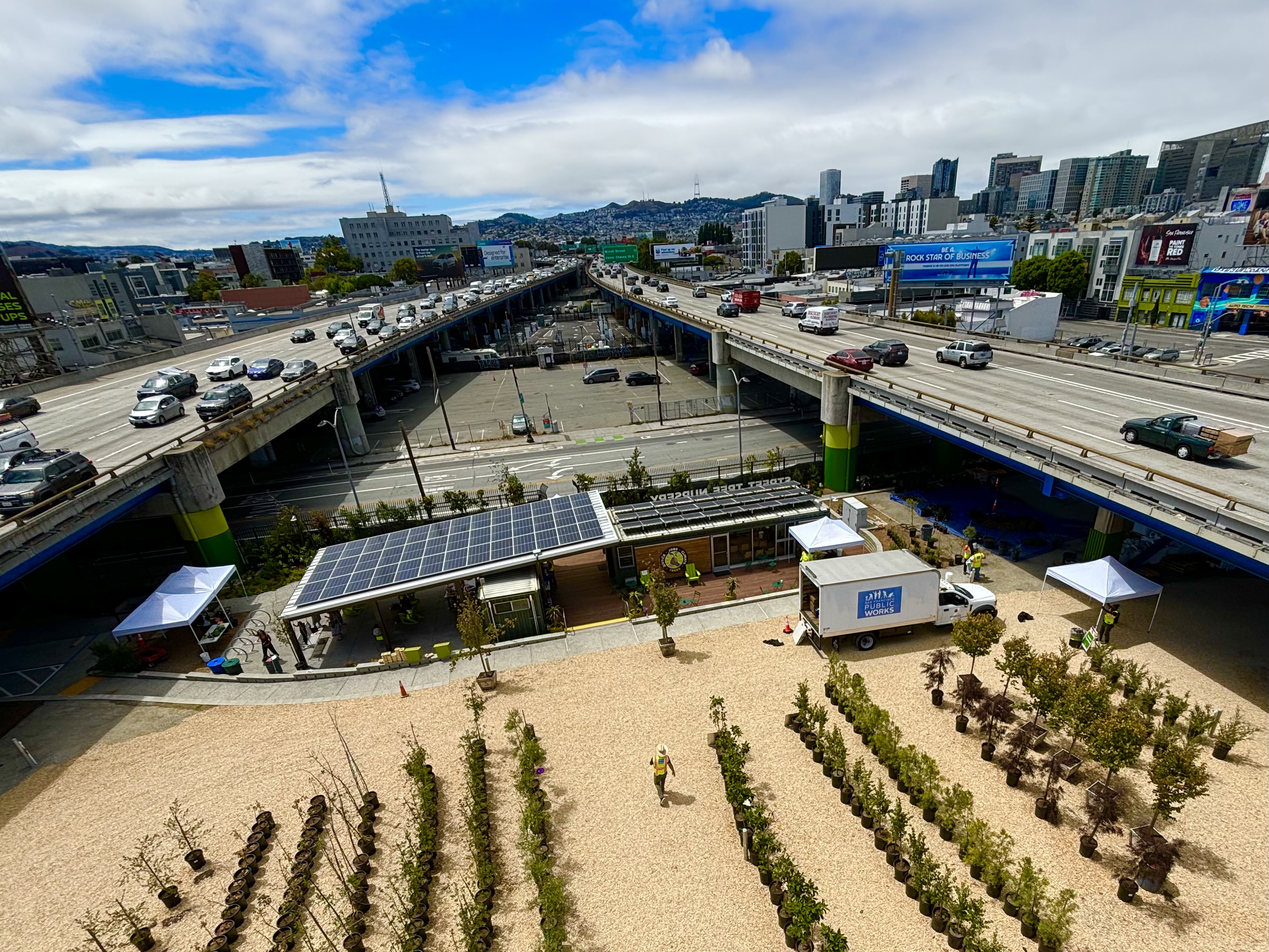 an example of the transformation of the space underneath a freeway
