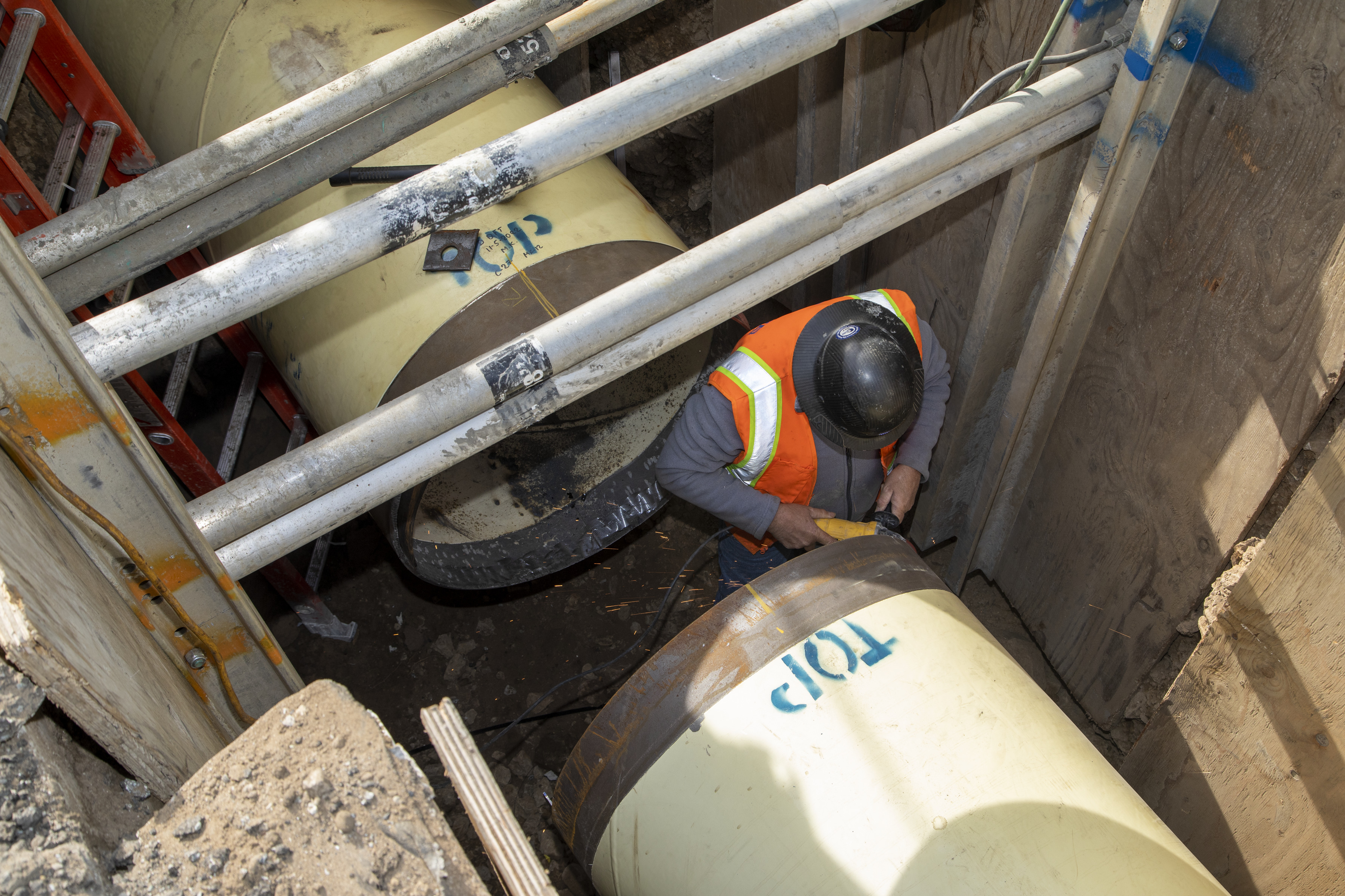 New pipeline work for Potable Emergency Firefighting Water System at 19th Avenue and Sloat Boulevard