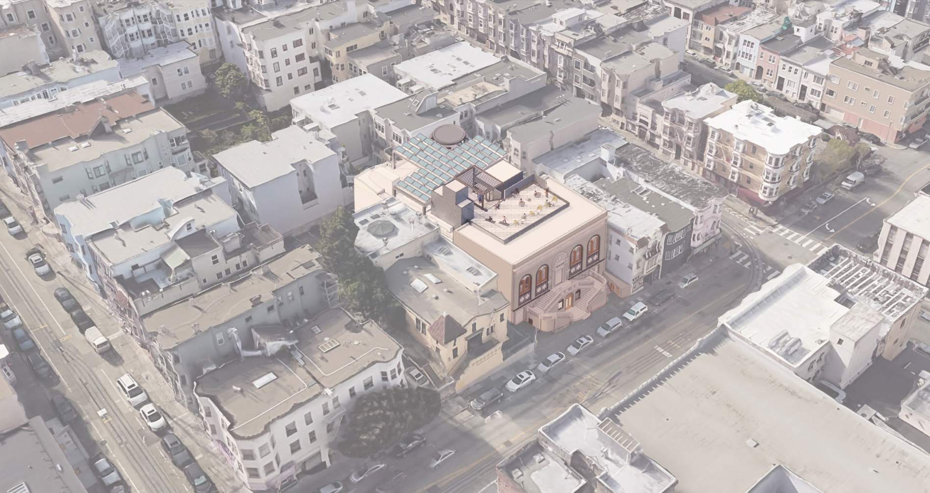 Chinatown Branch Library Renovation Project - rendering of the exterior