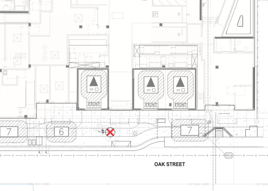 1074 Oak Street tree site plan