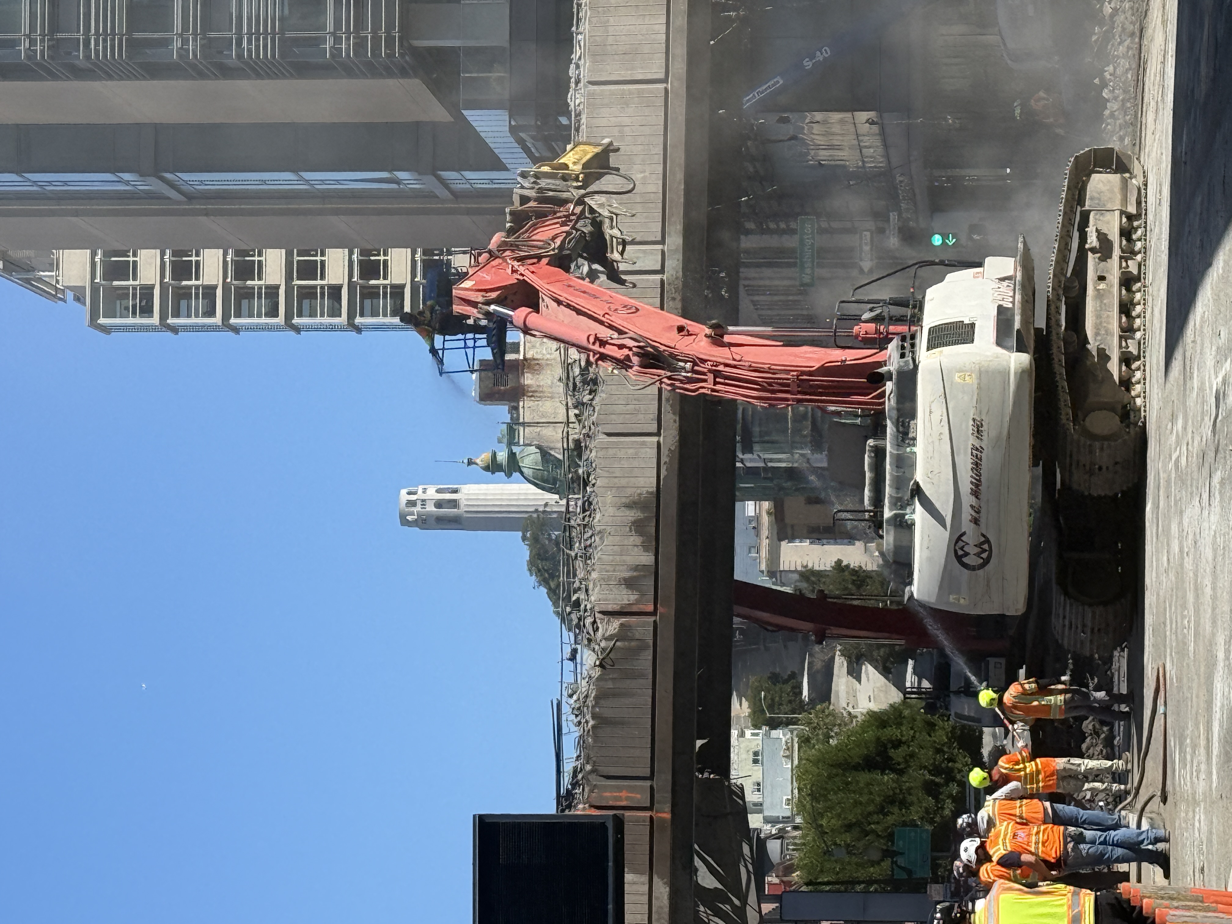 Portsmouth pedestrian bridge undergoing demolition