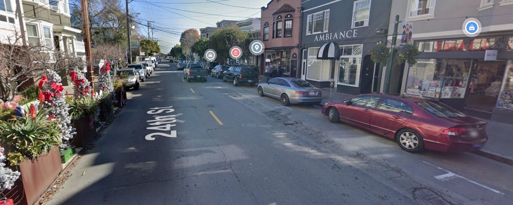 Street level view of 24th Street in Noe Valley