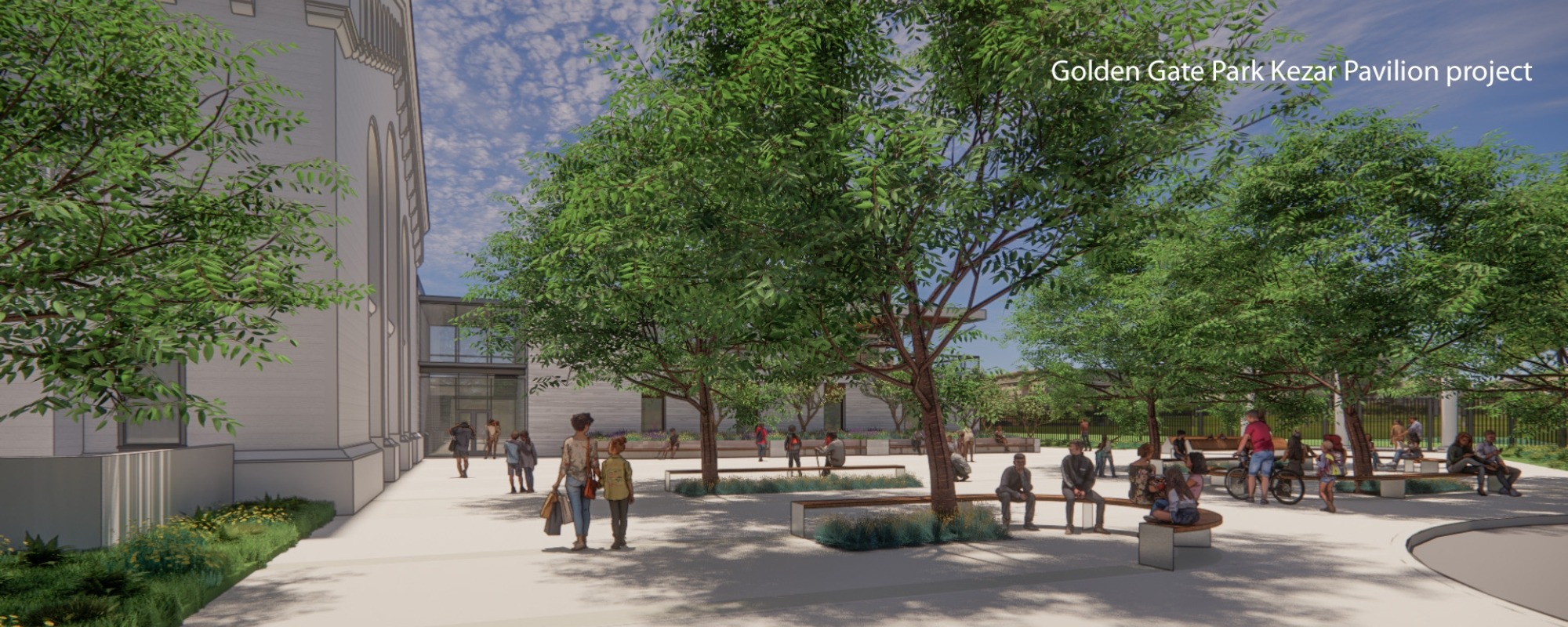 A rendering of the Kezar Pavilion project. 